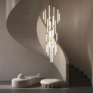 Residential Decoration Luxury Crystal Hotel Lobby Staircase Modern Chandelier