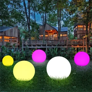 Resort Party Outdoor LED Light Round Garden Landscape Waterproof Solar LED Stone Ball Light