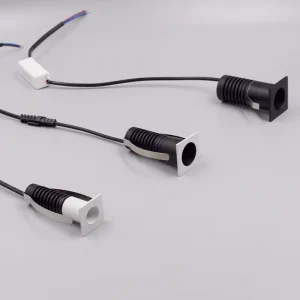 Resplendent Recessed Square Bezel Downlight Matte Black White Spring Clip Thermal Fin Hotel Project Grade Stately Noble Piece