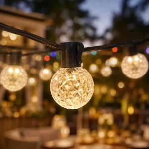 Restaurant Bistro Lights with Patio Lighting and Remote Dimming for Outdoor Dining Commercial Decoration Projects Set