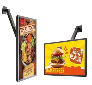 Restaurant Indoor Rectangle Aluminum Alloy Ultra Slim Eco Friendly Hanging LED Menu Light Box Advertising Decorative Poster