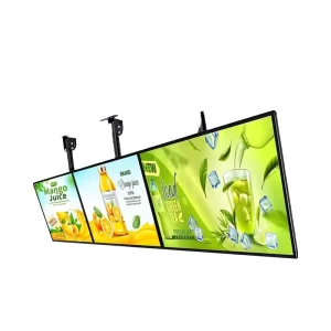 Restaurant Indoor Rectangle Aluminum Alloy Ultra Slim Eco-Friendly Hanging LED Menu Light Box Advertising Decorative Poster
