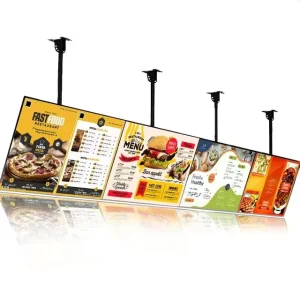 Restaurant Indoor Rectangle Aluminum Alloy Ultra Slim Eco Friendly Hanging LED Menu Light Box Advertising Decorative Poster