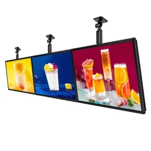 Restaurant Indoor Rectangle Aluminum Alloy Ultra Slim Eco-Friendly Monochrome Dustproof Wall Mount Hanging Light Box Advertising