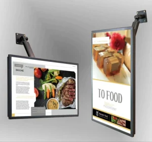 Restaurant Indoor Rectangle Aluminum Alloy Ultra Slim Hanging LED Menu Light Box Advertising Decorative Poster