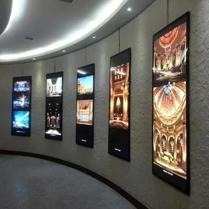 Restaurant Outdoor Advertising Light Box Side Glass Frameless Profile Stand Logo Poster Backdrop Word Decoration Light Box