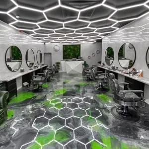 Retail Barber LED Ceiling Lighting 220V Honeycomb Car Wash Lights AC Office Auto Detailing Shop Garage Workshop IP54 6000K CRI90