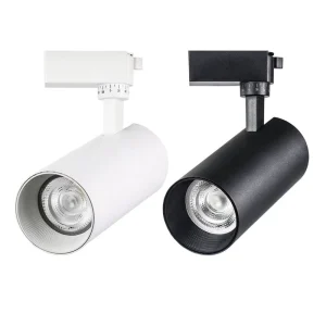 Retail Store Directional Track Lighting Dim to Warm CCT 2700-6500K Aluminum Profile 25W E14 LED Track Light