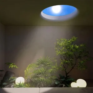 Roof Window Skylight Large Round Artificial Faux Ceiling Skylight Dome Blue Sky Ceiling LED Panel Light