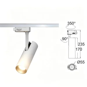 Rotatable Ceiling Track Spotlight Contemporary Design Light for Shopping Mall Art Gallery Clothing Store Indoor Lighting