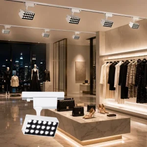 Rotating Spotlight Rail Lighting for Clothing Store Retail Shop Showroom Adjustable LED Grille Track Light 20W 30W