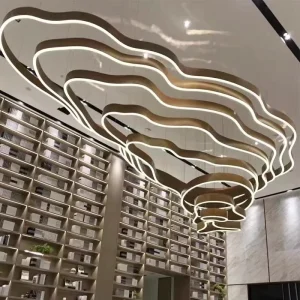 Round Aluminum Profile Terrace Lights Middle Size LED with Easy Installation for Hotels Clubs Banquet Halls & Villas