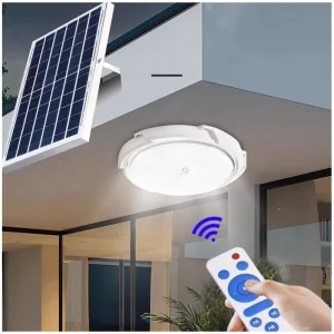 Round Ceiling Lamp 100W 200W 300W 500W Remote Control Separate Panel Smart Indoor Home Lighting Solar Ceiling Light