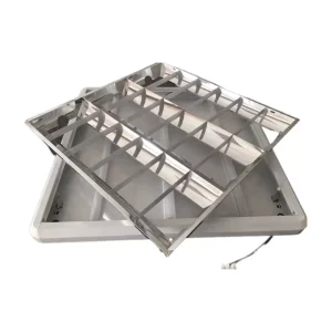 Round Corner Working Grill Lights 60*60cm 600*600mm Louver Fitting Grille Light 2FT 3*9w 3*18w T8 Grille Panel Light Fixture