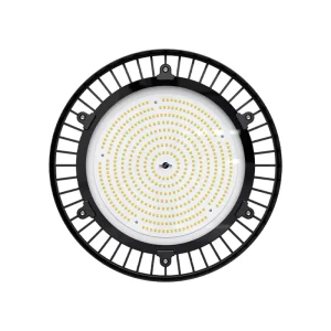 Round Die Cast Aluminum High Bay Light with Tempered Glass Cover IP65 Rated for Warehouse Use SMD2835 for Chips 3 Year Warranty