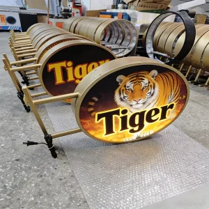 Round LED Light Box, Commercial Grade, Suitable for Retail Store & Supermarket Outdoor Display