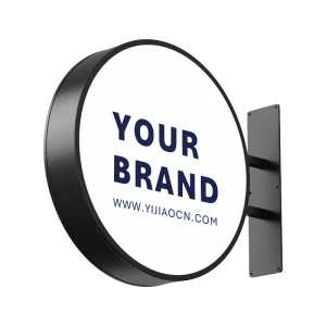Round Light Box Side Mount Film Wrapped LED Double side Lit for Promotions