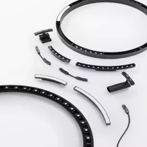 Round Magnetic Track Light Curved Aluminum Channel Customized Rail Profiles Ceiling Mounted Pendant Pre Embeded Light System