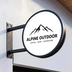 Round Modern LED Light Box Showcase Rectangle Indoor Advertising Light Box for Restaurant Storefront