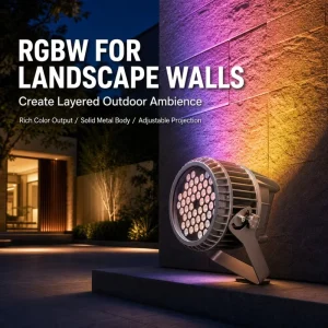 Round Outdoor 100W 150W Single Color RGBW High Power Flood Light for Building Facade Pillar Architectural Column Lighting D230