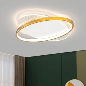 Round Shape Three Light Colors Surface Mounted House Decoration Remote Control Iron Acrylic Led Intelligent Ceiling Light