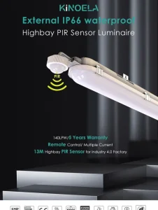 SAA CE CB Commercial Grade PIR Motion Sensor LED Vapor Proof Light 4ft 40W IP65 Waterproof Industrial Batten Fixture AS2293