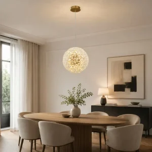 SAA Certification 60cm Modern Nordic Bedroom Hanging Chandelier Iron & Crystal G9 Brightness Lighting Pendant Light
