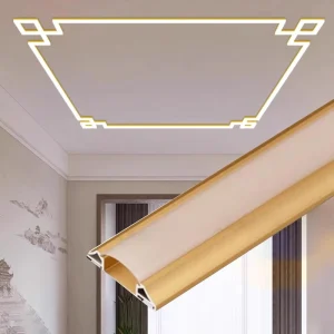 SDW-TH1 Gold Led Indirect Lighting Aluminum Channel Crown Molding Led Track Lighting for Ceiling Led Light Molding Profile