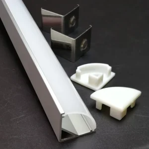 SDW002 16*16mm Under Kitchen Cabinet Light Triangle V Shape Wall Corner Mounted Aluminium Profile Led Strip Light