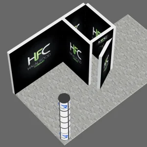 SEG Light Box Display System Modular Exhibition Booth with Storage Room Twister Tower for Professional Trade Show Event