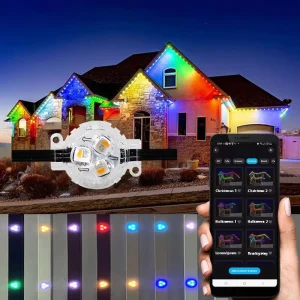 SHIJI Permanent Track Lighting RGBW Permanent LED Light Strings Outdoor Changeable Waterproof Rgb Led Pixel Point Light