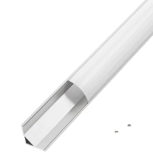 SKD Kit V Shape Anodized Aluminum LED Profile with PC Diffuser Corner Channel for 12mm LED Strip Lights