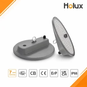 SMD5050 PC Lens IP66 IK08 7 Year Warranty 200lm W Liteon 100 200W 3CCT 60 90° Warehouse Industrial UFO LED High Bay Light