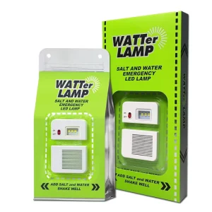 Salt Water Plastic Lantern Lamp IP44 ROHS Certified Emergency LED Light White for Camping & Garden Outdoor Use