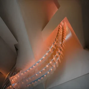 Sculptural Large Acrylic RGBW LED Ra95 3000K Dimmable Modern Chandelier Oversize Bespoke Art Fixture Mall Museum Gallery