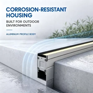 Seamless Connection Linear Inground Light Mounting Sleeve Easy Maintenance Support 0-10V Dimming for Commercial Street