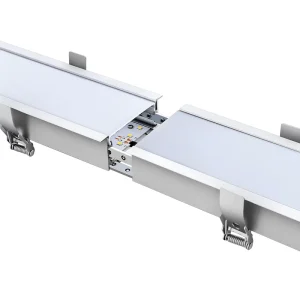 Seamless Linkable 40W LED Tubes 4ft 1200mm Linear Recessed Profile 7035 100 277V for Office and School Lighting