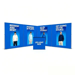 Seamless Spliced Backlit Modular Light Box Booth with Fade-Resistant Fabric Suitable for Modular Panel Exhibition Booth