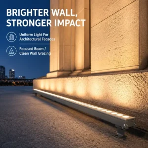 Seamless Splicing LED Linear Wall Washer No Flicker RGBW Full Color IP66 Waterproof for Commercial Complex Exterior