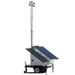 Security CCTV Camera Trailer Monitoring System for Construction Sites