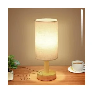 Senya Pro Brass Look Table Lamp Wireless Rechargeable LED Touch Control Dimmable Pleated Lampshade Dining Table Decor