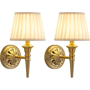 Senya Pro Gold Fabric Shade Table Lamp Touch Dimmable USB Rechargeable Cordless LED Night Light for Bedroom Hotel Restaurant