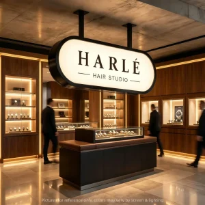 Shop Restaurant Bar Hallway Indoor Stainless Steel Edging Double-Sided Hanging Advertising Light Box Customization