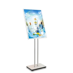 Shopping Mall Menu Display Stand LED Powered Illuminated Poster Ultra Thin Pull Out Graphic Mobile Light Box Advertising