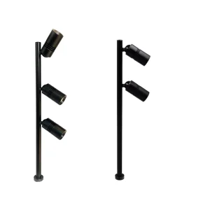 Silver Black Gold Display Cabinet Lighting Multi-head LED Standing Spot Light for Jewelry Watch Store Lighting