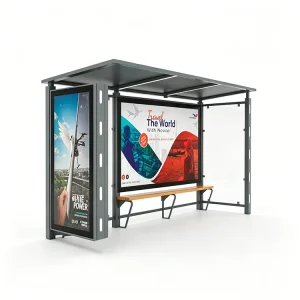 Simple Bus Stop with Advertising Screen