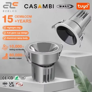Simple Design Spot Light for Mall Decoration 8° 15° 24° 38° 55° Beam Angle Adjustable Spotlight Led with Anti glare Design