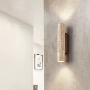 Simple Designer LED Up and Down Wall Lamp for Bedroom Living Room Corridor Luminous Cave Stone Style