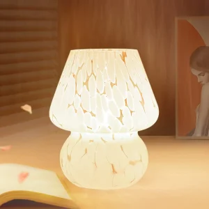 Simple Electric E26 Bulb Base Glass LED Table Lamp with Modern Design for Home Restaurant Decor