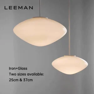 Simple Modern Glass LED Pendant Chandelier Adjustable Height White Ceiling Hanging Lamp for Dining Room Kitchen